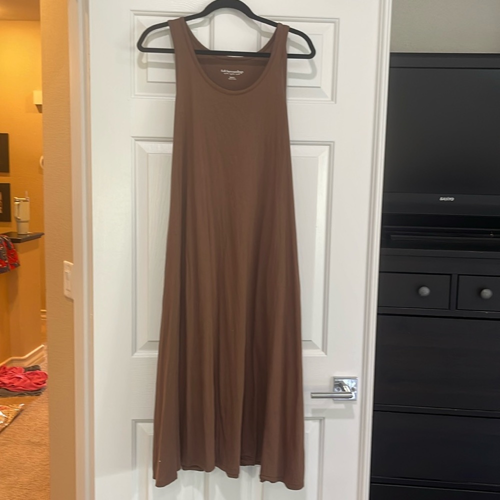 Soft Surroundings Santiago Maxi tank dress in brown